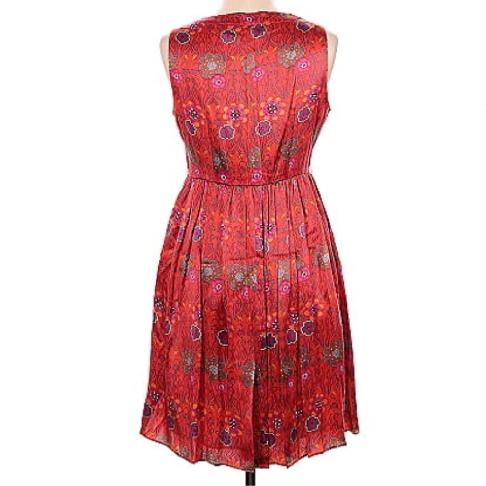 RARE Parameter Anthropologie | Floral 100% Silk Floral Sleeveless Dress | Size 8 - Picture 11 of 11